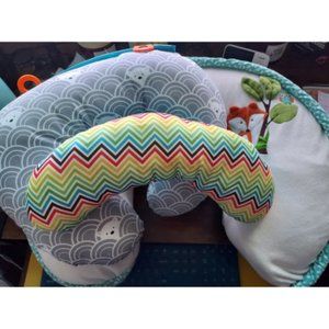 Boppy Pillow with Luxe Slipcover - Fox & Owls & Tummy Time Pillow, Sea Explorer